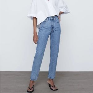 Zara High Rise Mom Jeans Size 0